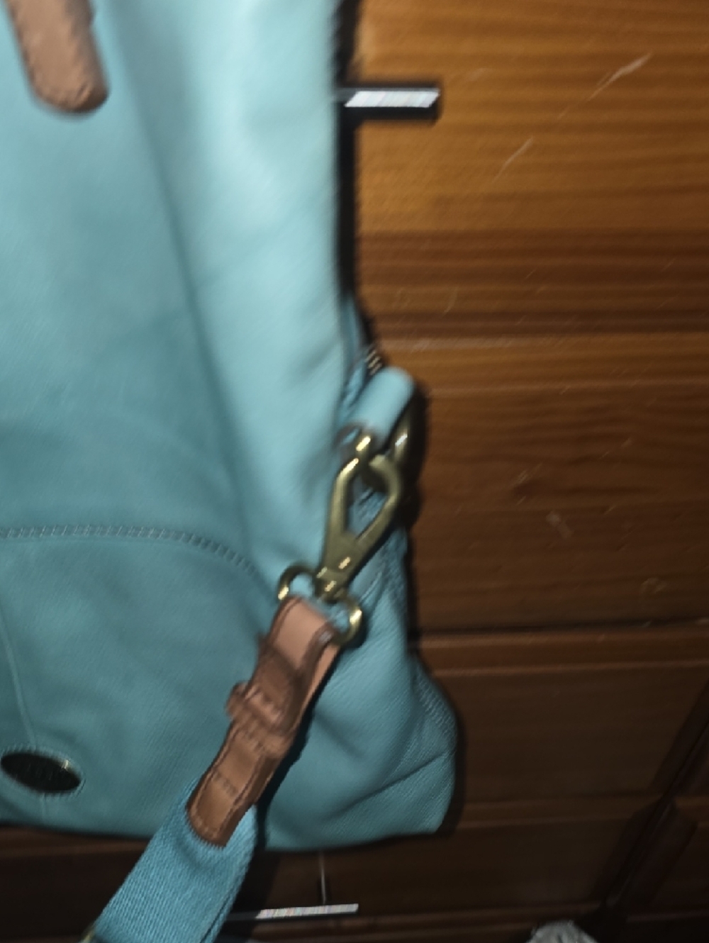 Fossil Turquoise Crossbody Bag with Dual Front Zippers - Picture 5 of 5